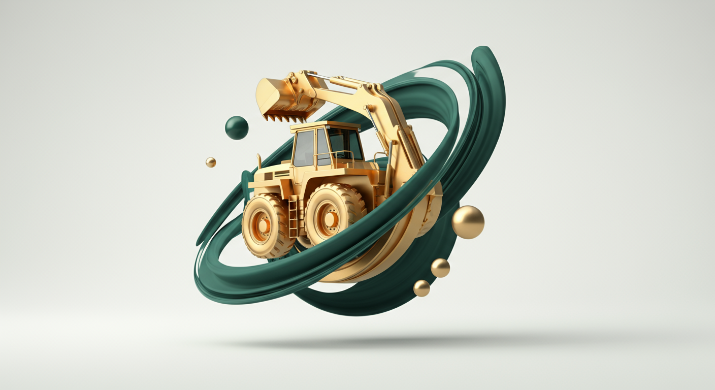 두산밥캣 투자 분석 AI 일러스트