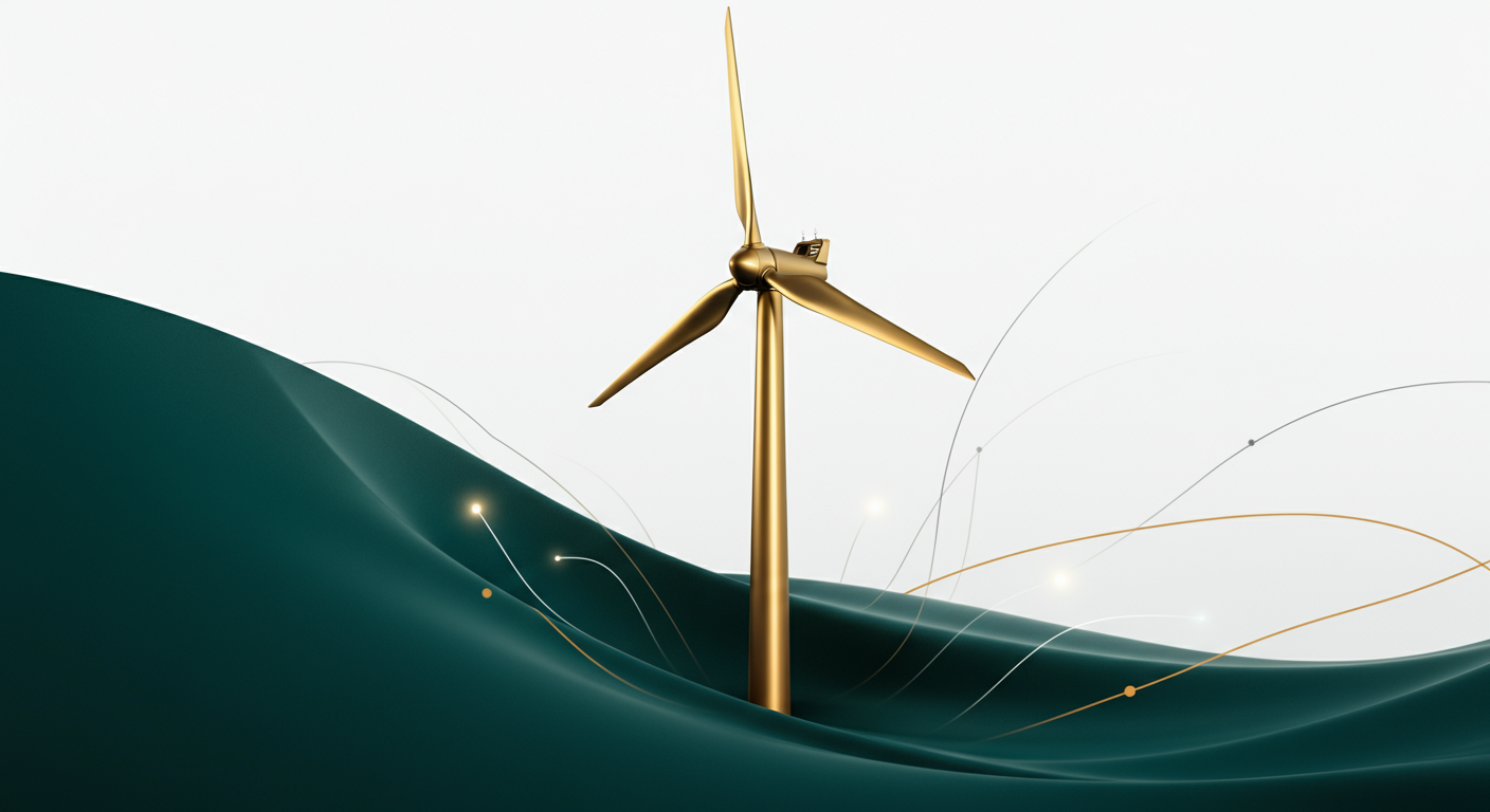 씨에스윈드 투자 분석 AI 일러스트