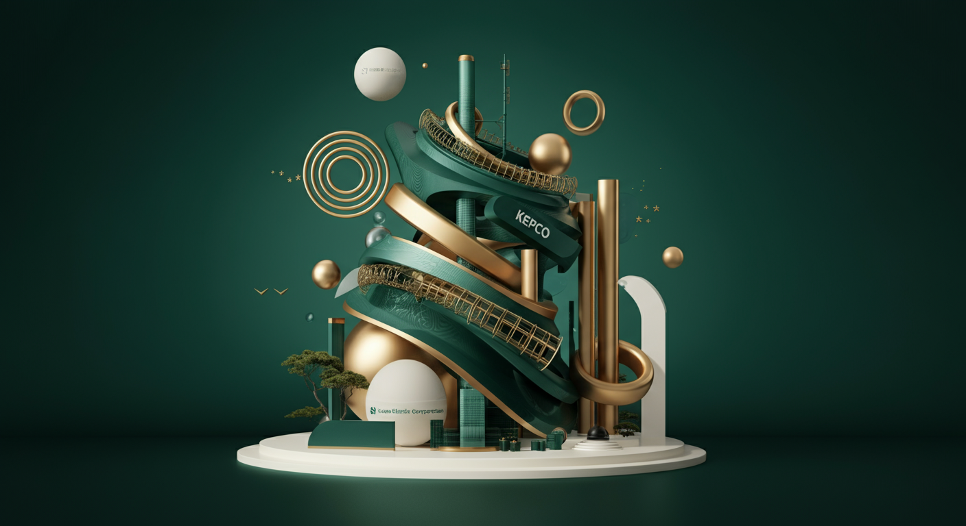 한국전력 투자 분석 AI 일러스트