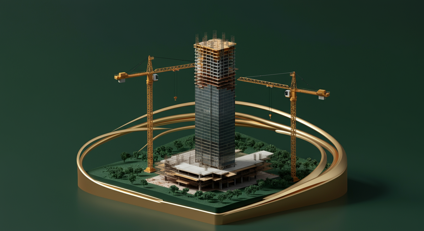 GS건설 투자 분석 AI 일러스트