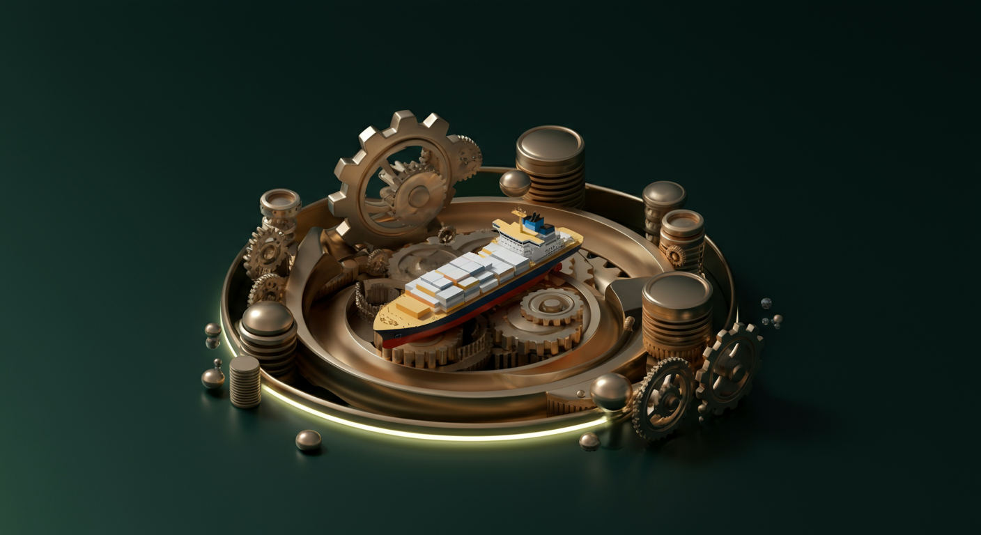 HD현대중공업 투자 분석 AI 일러스트