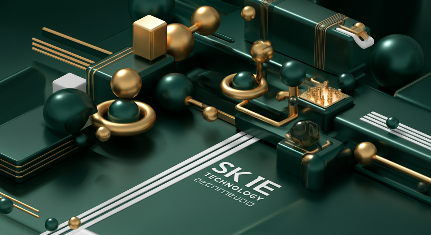 SK아이이테크놀로지 투자 분석 AI 일러스트