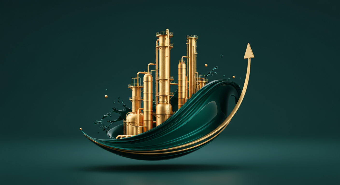 SK이노베이션 투자 분석 AI 일러스트