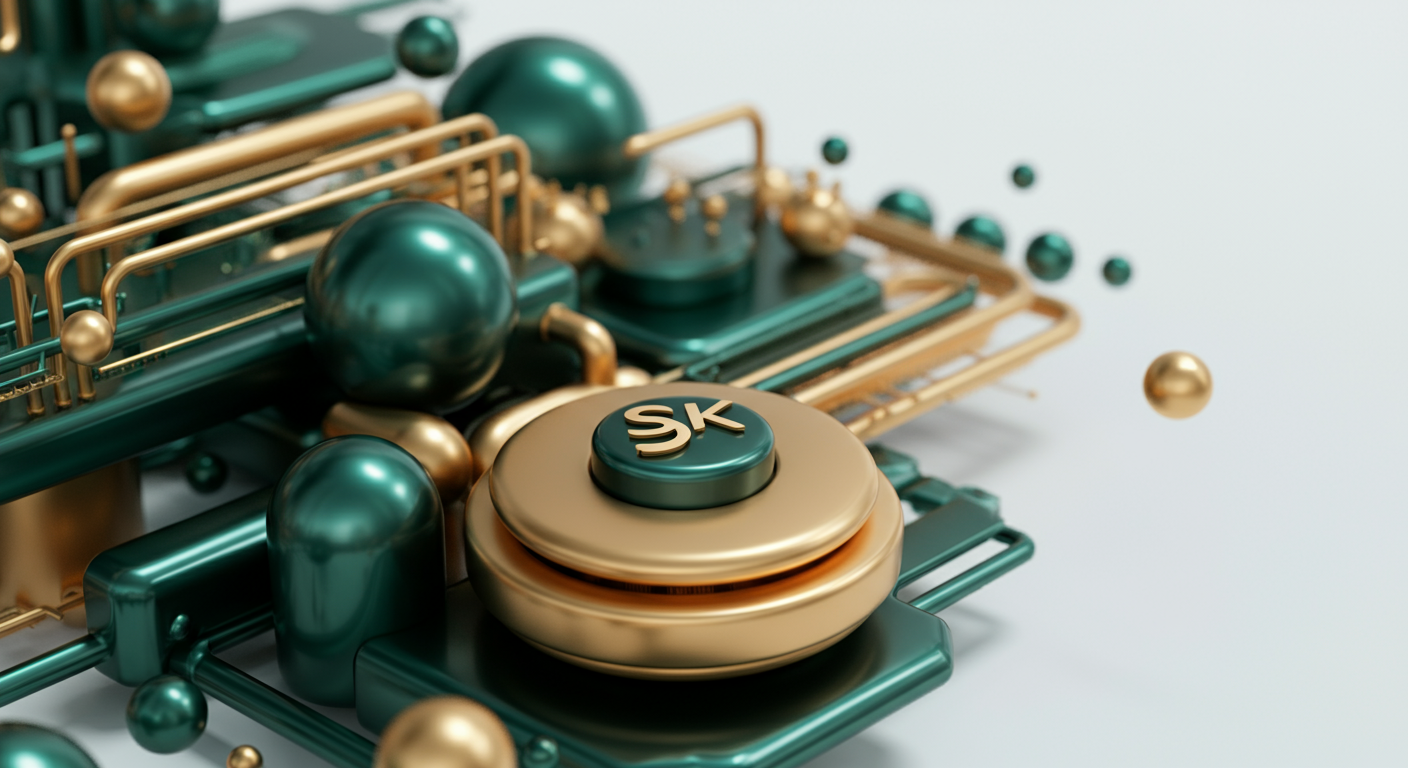 SK 투자 분석 AI 일러스트