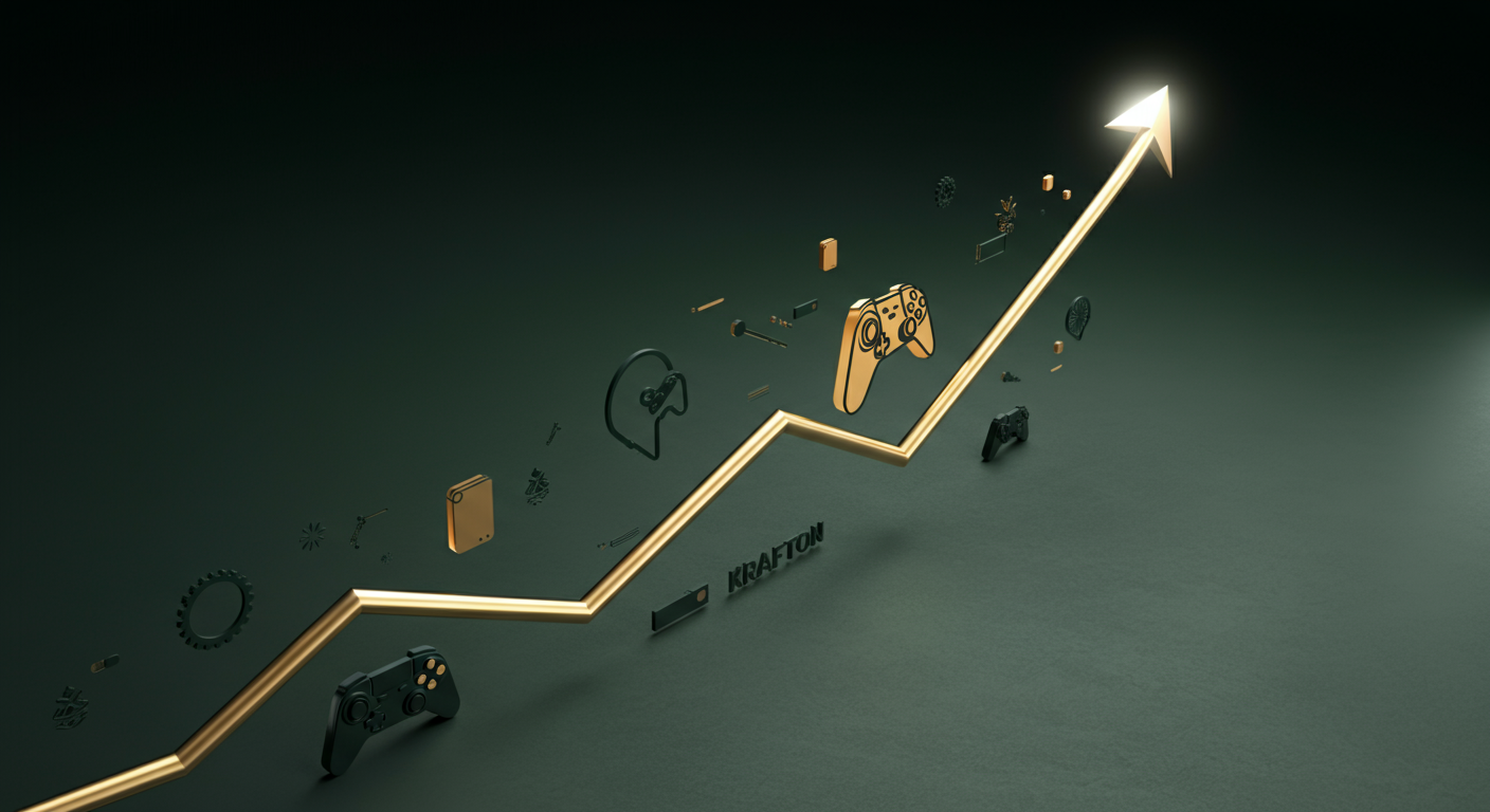 크래프톤 투자 분석 AI 일러스트